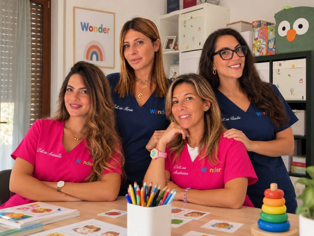 L’équipe Wonder nello studio di logopedia